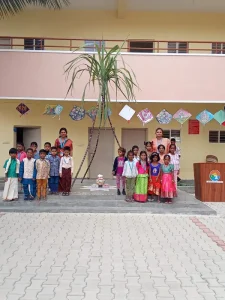 Pongal celebration of a class 1
